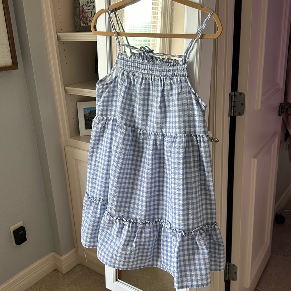 Blue and White checkered dress